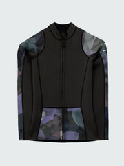 Women Natural Rubber Long Sleeve Top in Raven Lofi Print - Kaia