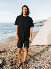Men Snow Peak + Finisterre Merino T-Shirt in Black
