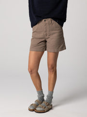 Women Organic Cotton Short in Brown - Yarrel