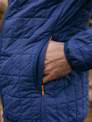 Men Insulated Hooded Jacket in Navy - Firecrest