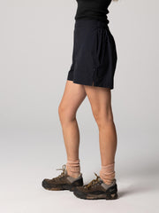 Women Recycled Hybrid Short in Black - Walker