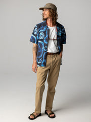 Men Linen Shirt in Shibori Print - Hendra