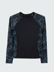 Women Aurora Long Sleeve Rash Vest (Fresh Tonal Print)