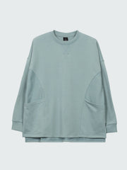 Women Vintage Inspired Blue Stone Sweatshirt - Awen