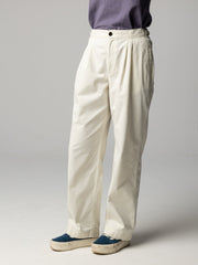 Women Organic Cotton Workwear Trouser in Ecru - Croft