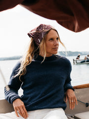 Women Wool Blend Jumper in Deep Blue - Taran