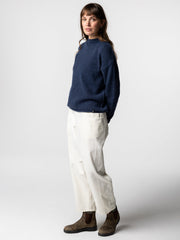 Women Wool Blend Jumper in Deep Blue - Taran