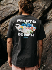 Men Organic Cotton T-Shirt in Raven - Fruits De Mer