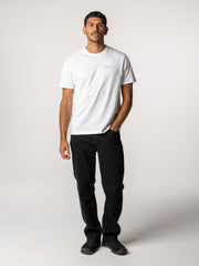 Men Organic Cotton T-Shirt in White - Heat Wavy