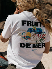 Women Organic Cotton T-Shirt in White - Fruits De Mer