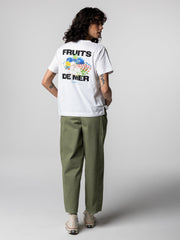 Women Organic Cotton T-Shirt in White - Fruits De Mer