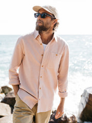 Men Organic Cotton Shirt in Pink - Gylly