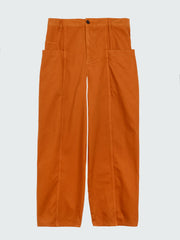 Women Organic Cotton Barrel Trouser in Copper - Croft