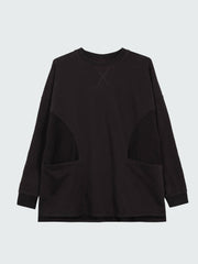 Women Organic Cotton Sweatshirt in Brown - Awen