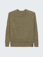 Women Merino Crew Knit Jumper in Seagrass - Farne
