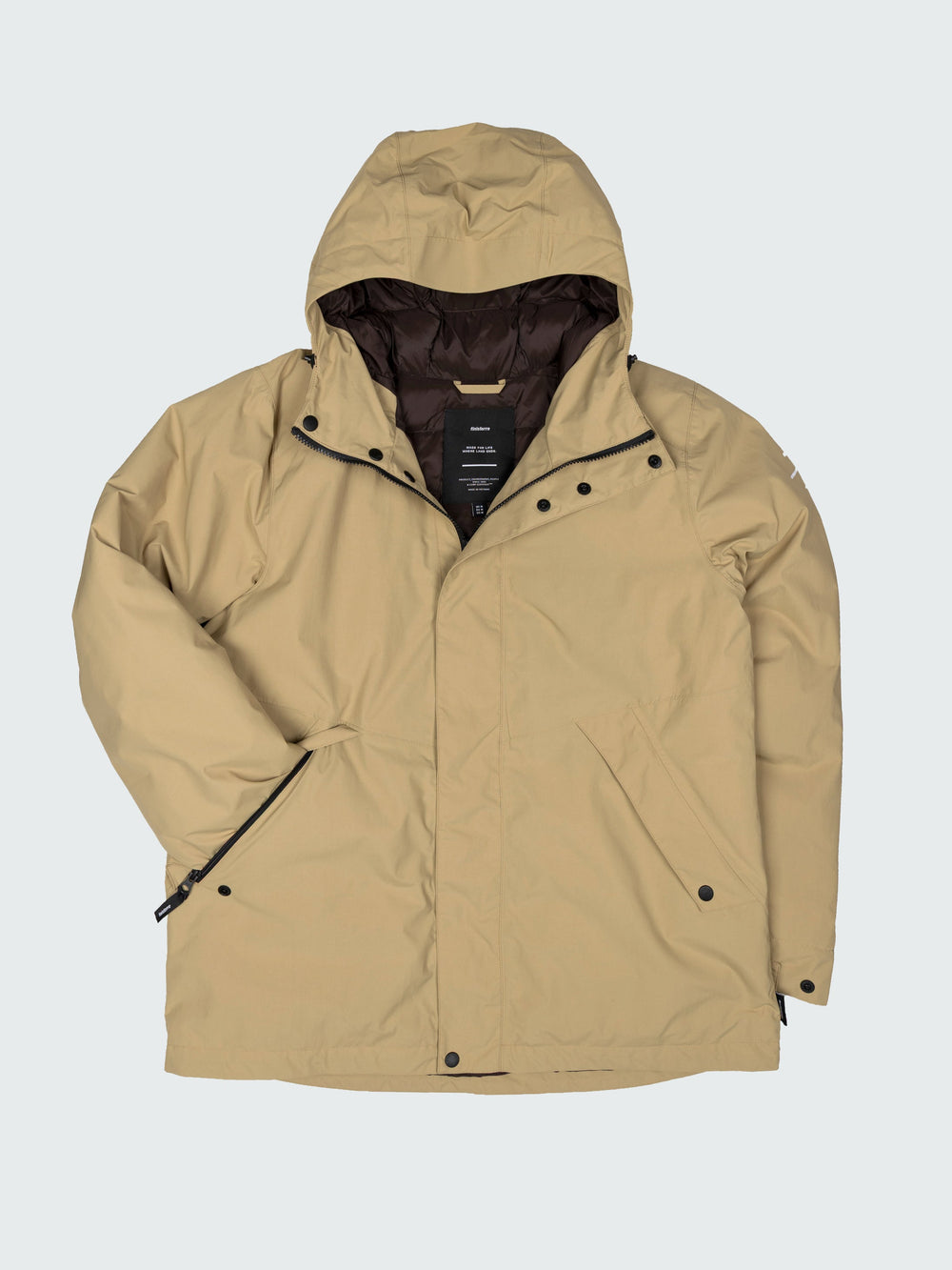 Men Recycled Waterproof Jacket in Flint