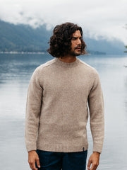 Men Wool Jumper in Taupe - Furlong