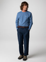 Men Organic Cotton T-Shirt in Blue - Harlyn
