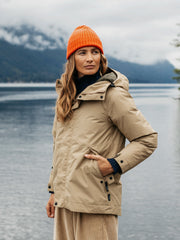 Women Recycled Waterproof Jacket in Flint - Isla