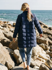Women Recycled Insulated Coat in Blue - Lapwing