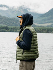 Men Recycled Gilet in Seagrass - Nimbus
