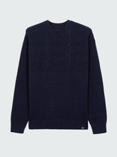 Men Wool Knit Jumper in Navy - Polperro