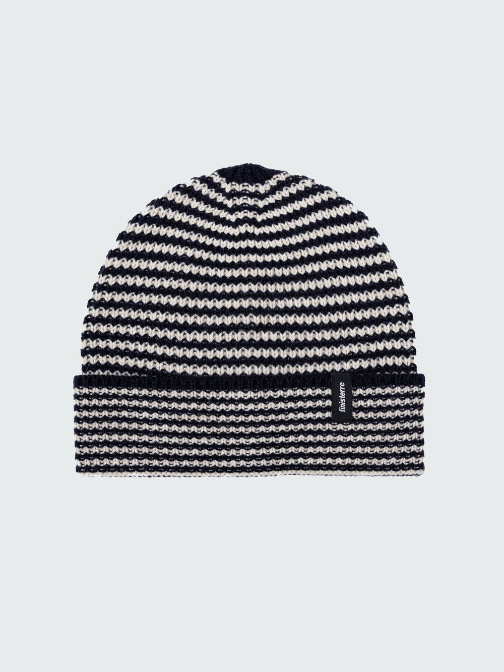 Men/Women Wool Beanie in Navy/Oatmeal - Sedge
