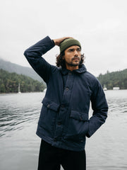 Men Recycled Insulated Jacket in Navy - Shipyard