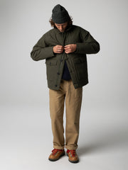 Men Recycled Insulated Jacket in Green - Shipyard