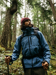 Men Recycled Waterproof Jacket in Blue - Stormbird