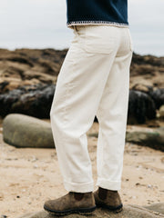 Women Yarrel Canvas Trouser in Ecru