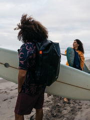 Men/Women Waterproof Roll Top Backpack in Black | Adventure Ready