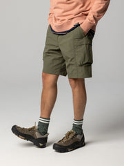 Men Recycled Shorts in Olive - Wander
