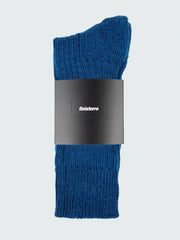 Men/Women Wool Blend Ribbed Sock in Blue