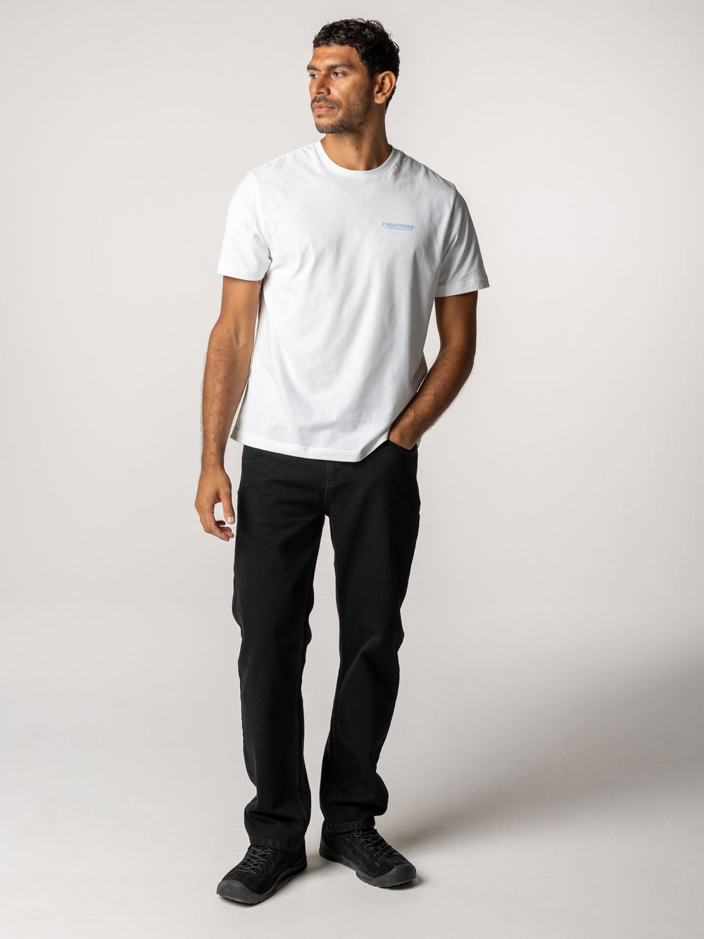 Men Organic Cotton Twill Jean in Black - Marin