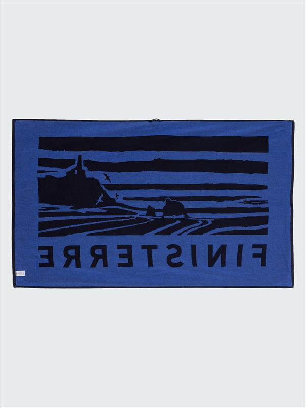 Men/Women Organic Cotton Towel in Navy/Lake - Cape