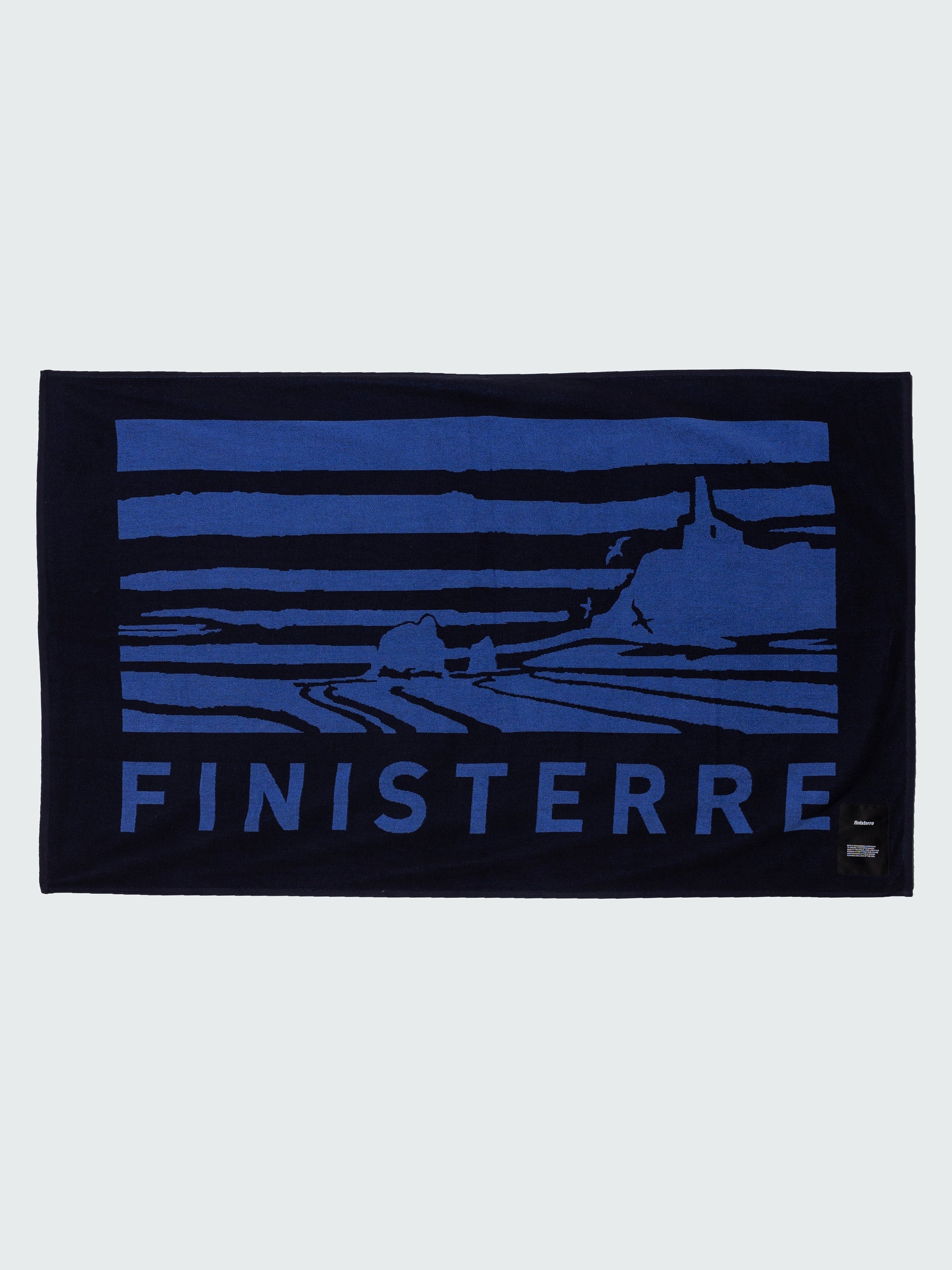 Men/Women Organic Cotton Towel in Navy/Lake - Cape