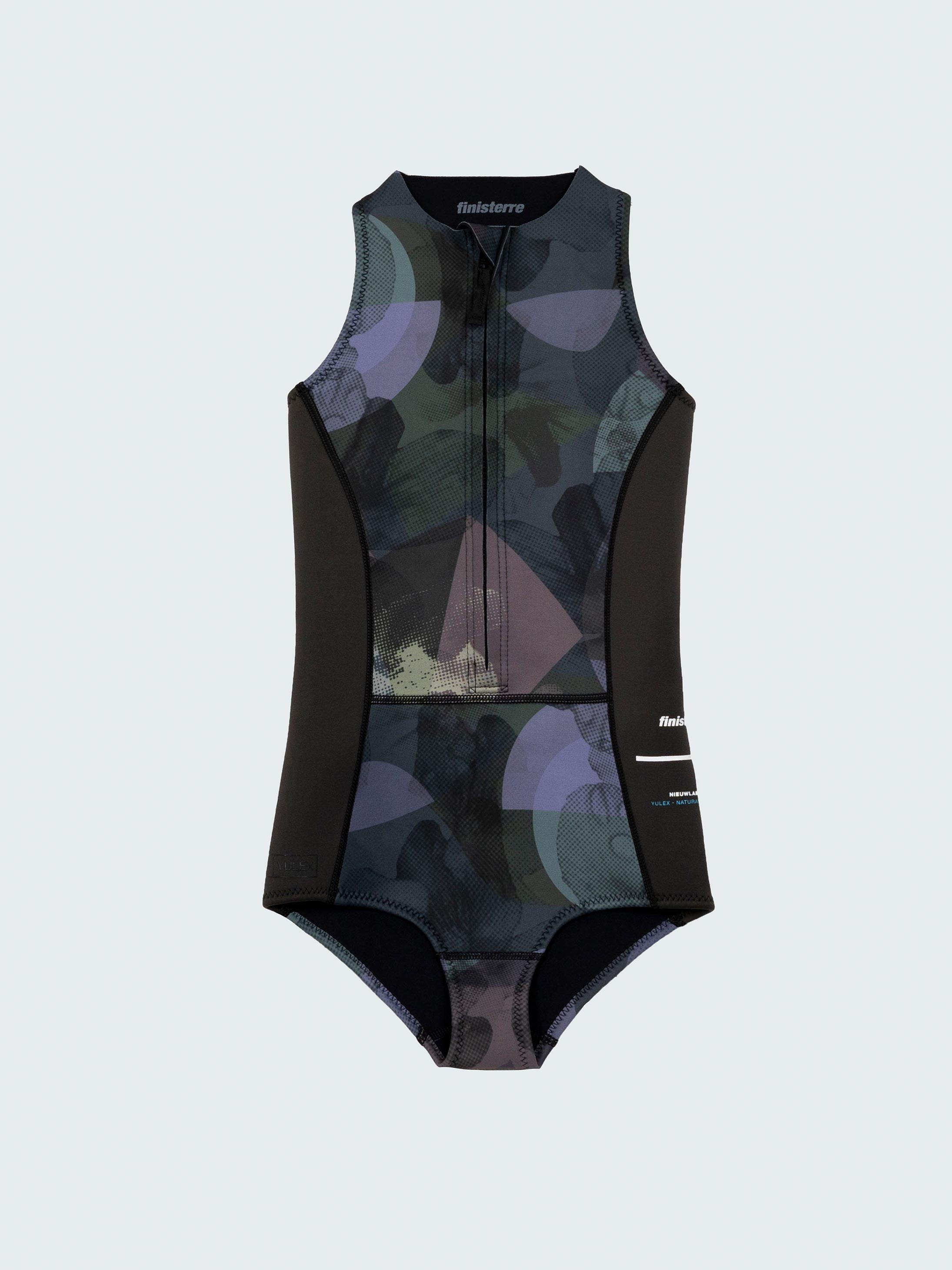 Women Natural Rubber Swimsuit in Raven Lofi Print - Kaia
