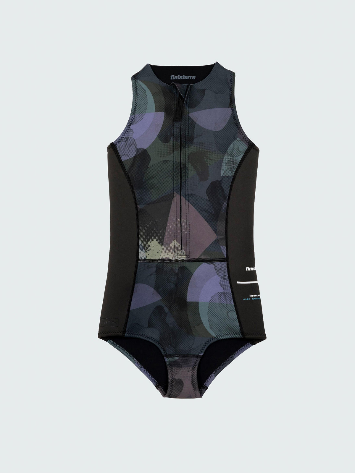 Women Natural Rubber Swimsuit in Raven Lofi Print - Kaia