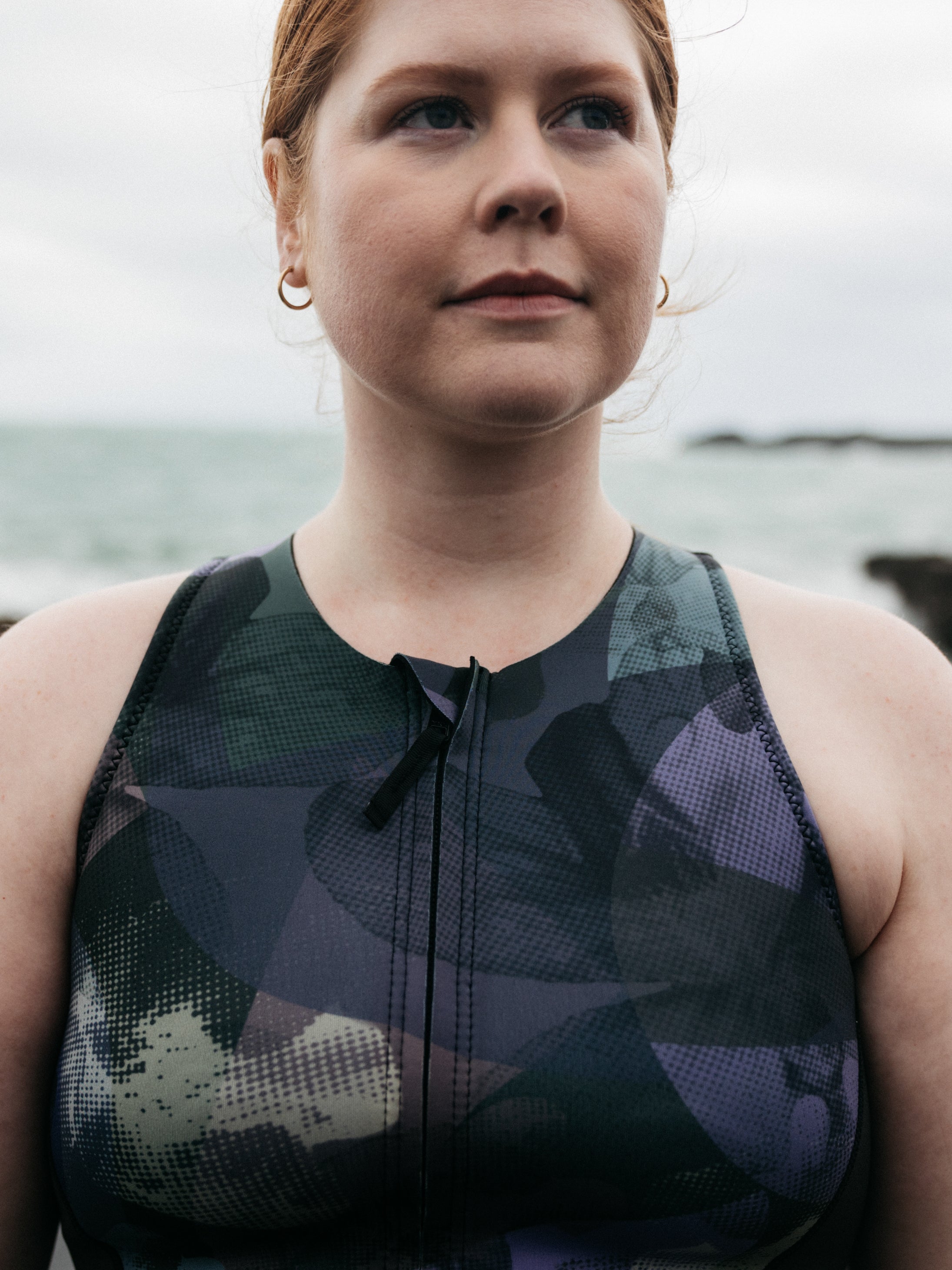 Women Natural Rubber Swimsuit in Raven Lofi Print - Kaia