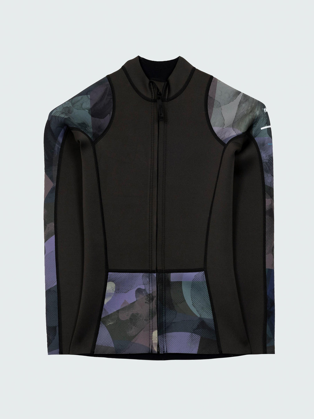 Women Natural Rubber Long Sleeve Top in Raven Lofi Print - Kaia