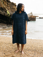 Men/Women Organic Cotton Robe in Navy - Clearwater