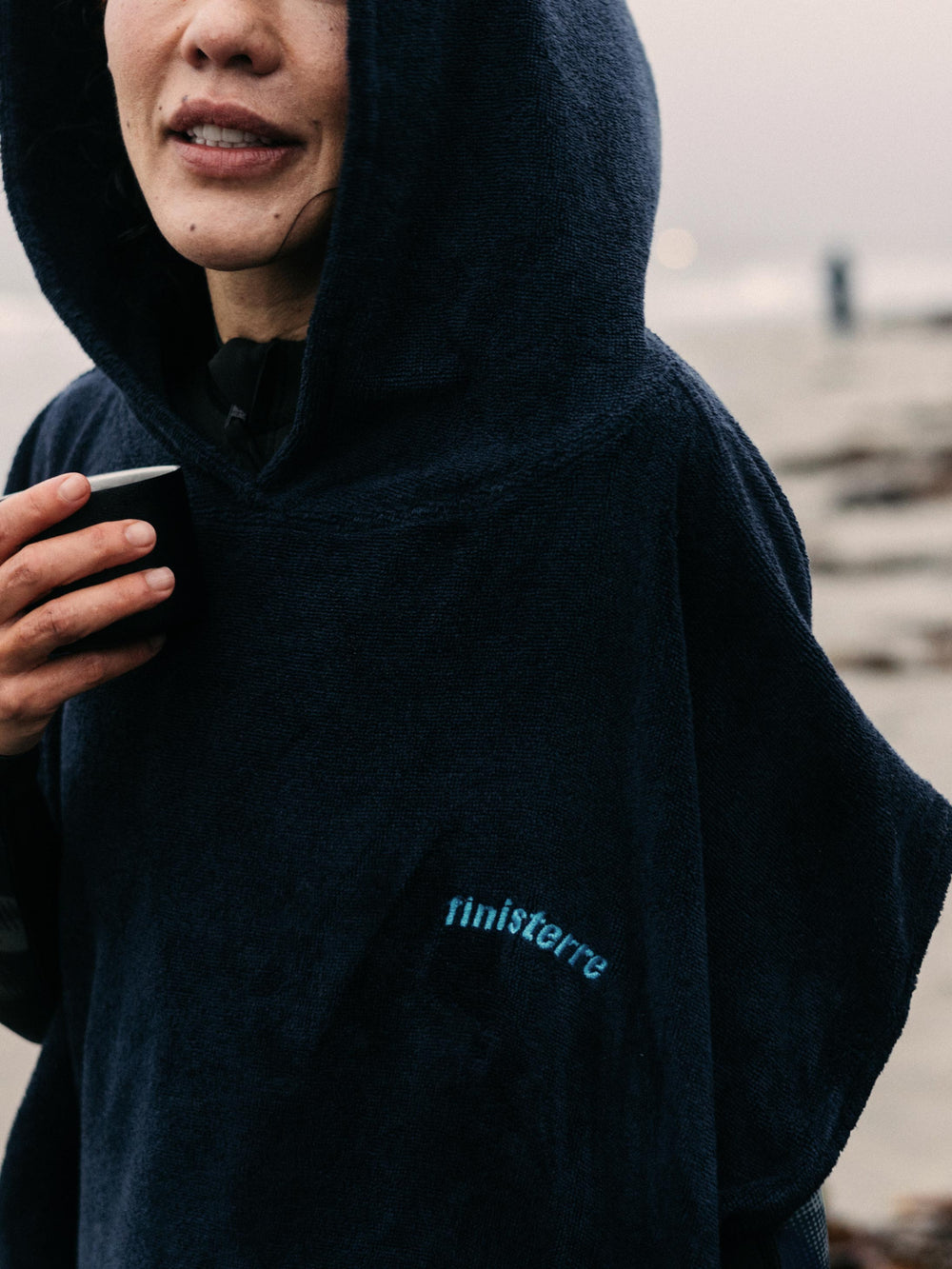 Men/Women Organic Cotton Robe in Navy - Clearwater