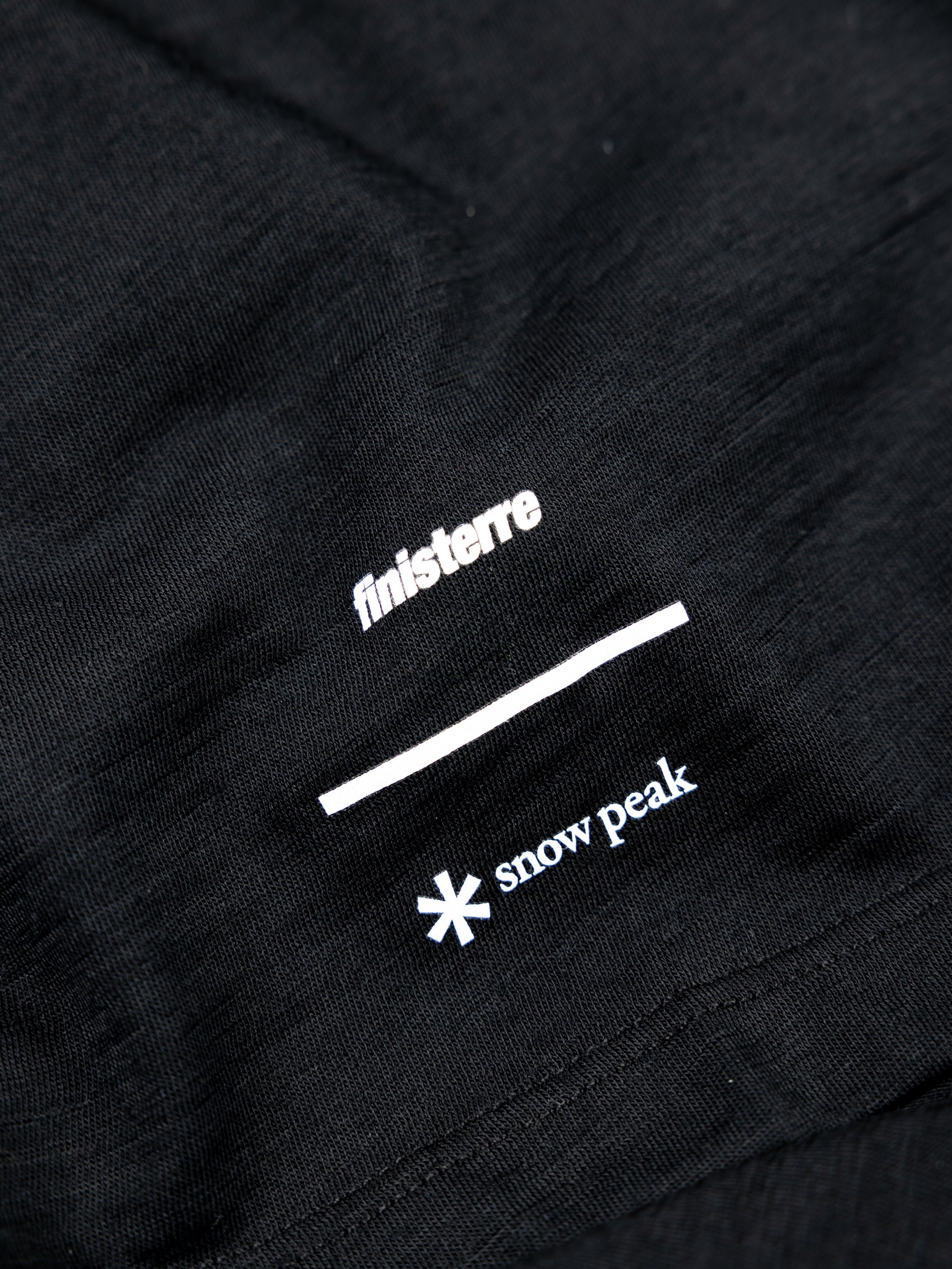 Men Snow Peak + Finisterre Merino T-Shirt in Black