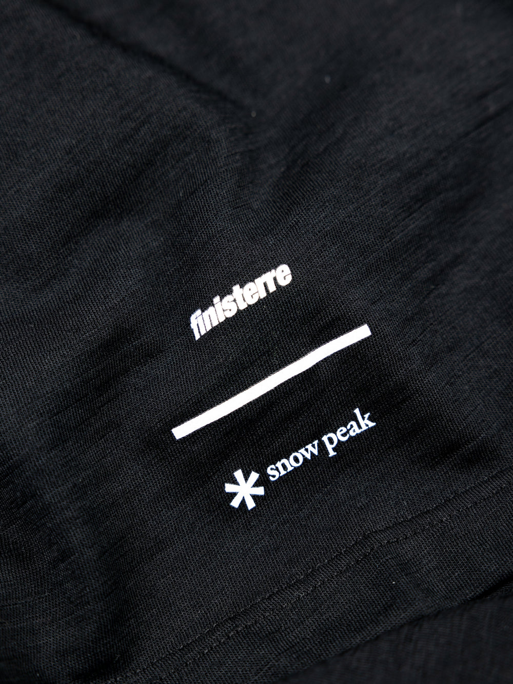 Men Snow Peak + Finisterre Merino T-Shirt in Black