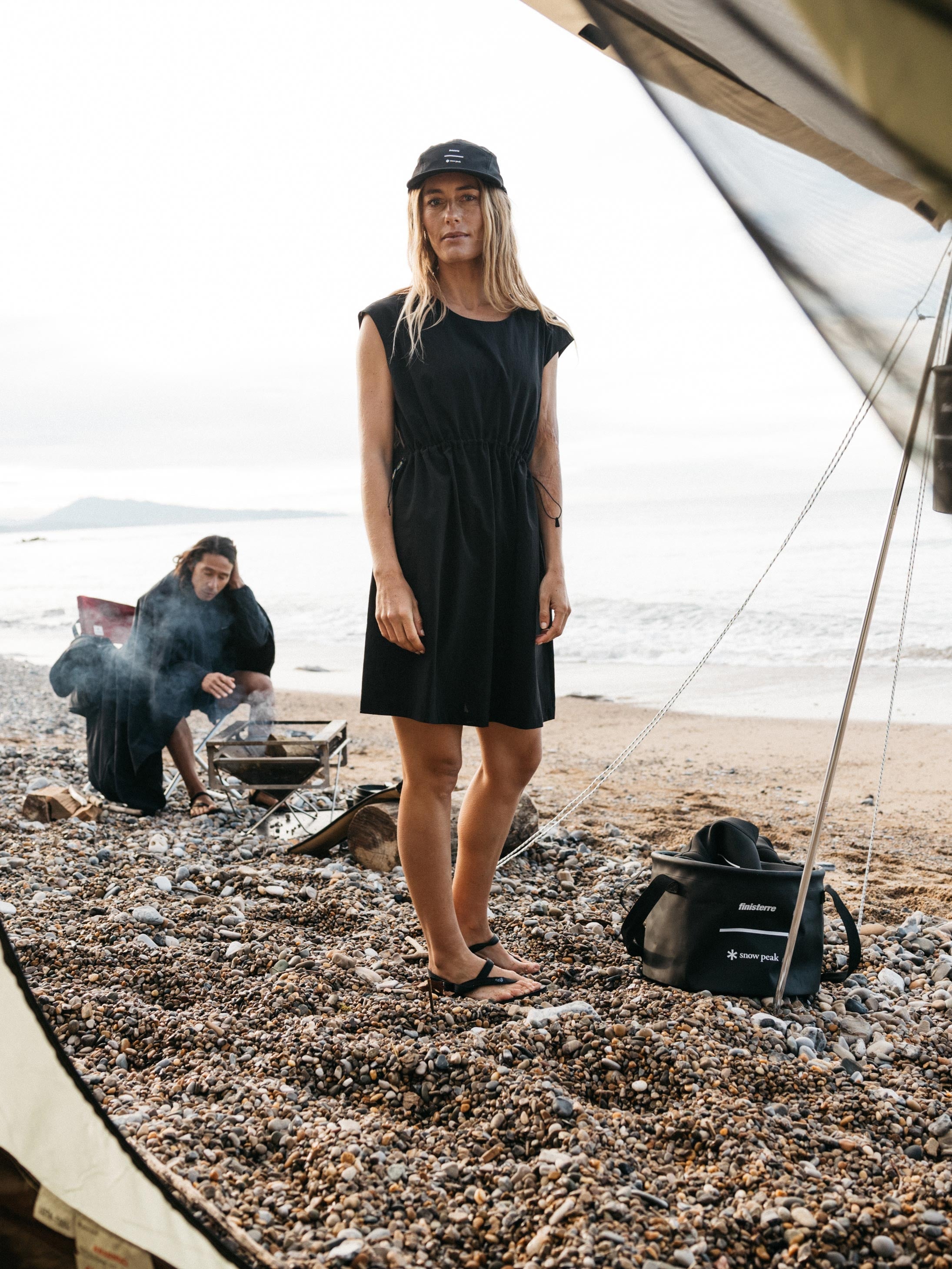 Men/Women Snow Peak + Finisterre Recycled Cap in Black