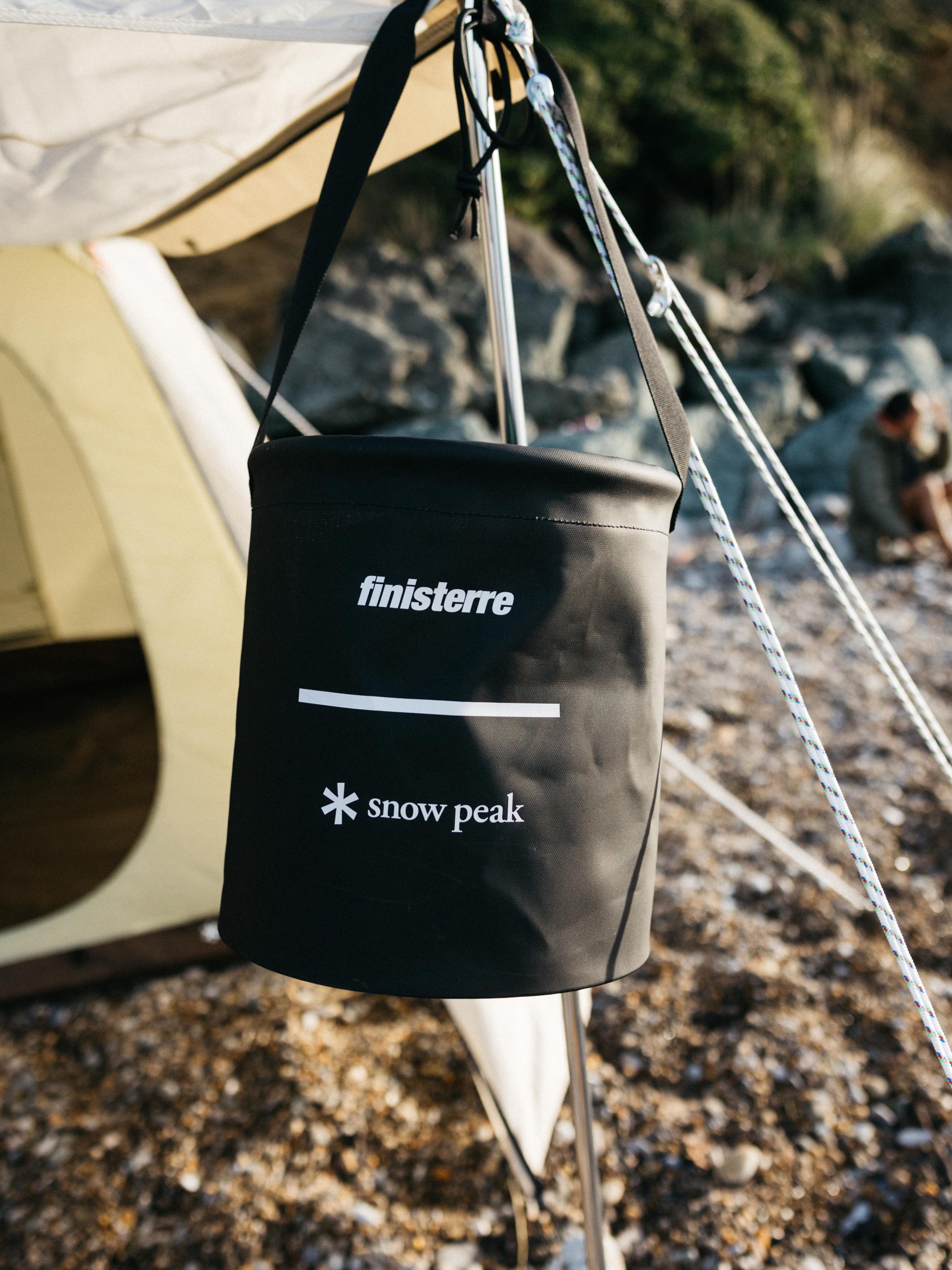 Men/Women Snow Peak + Finisterre Recycled Bucket 12L in Black - Drift