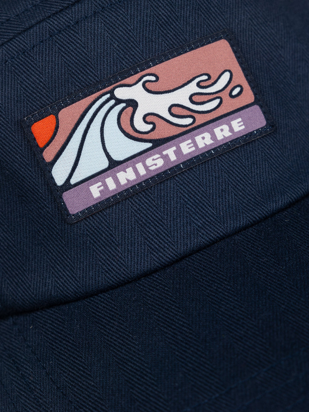 Men/Women Organic Cotton Wild Wave Patch Cap in Navy - Tonkin
