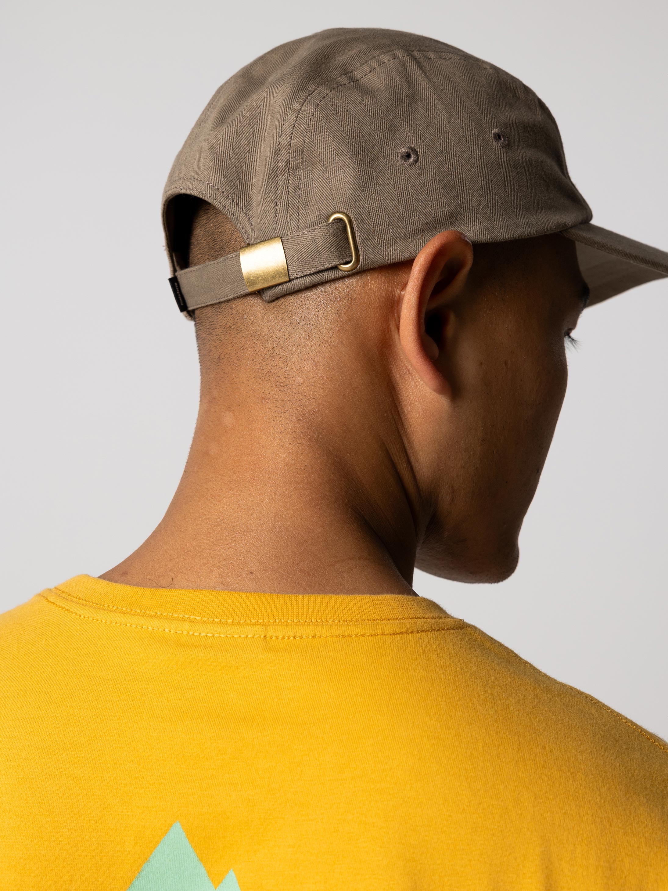 Men/Women Organic Cotton Wild Wave Patch Cap in Brown - Tonkin