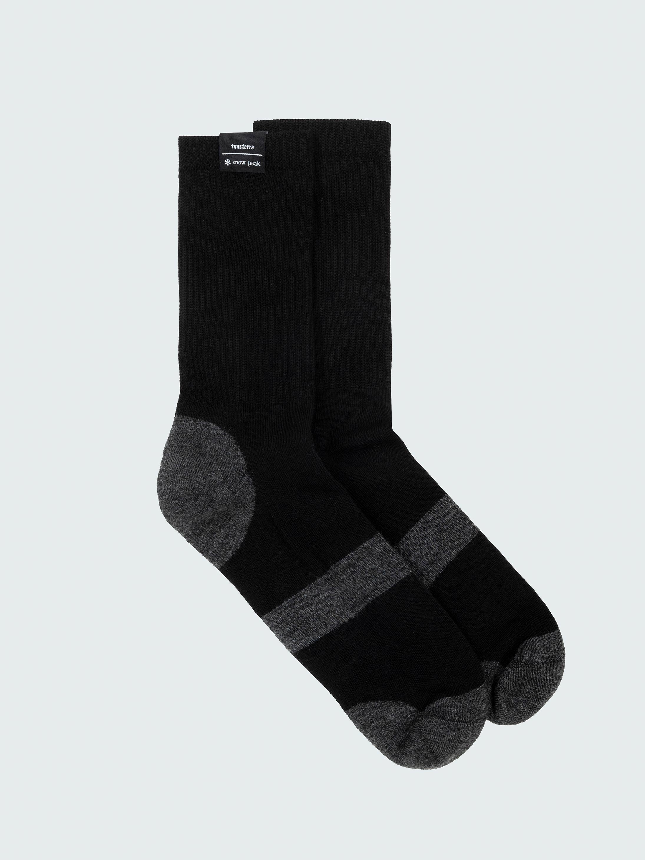 Men/Women Snow Peak + Finisterre Adventure Sock in Black